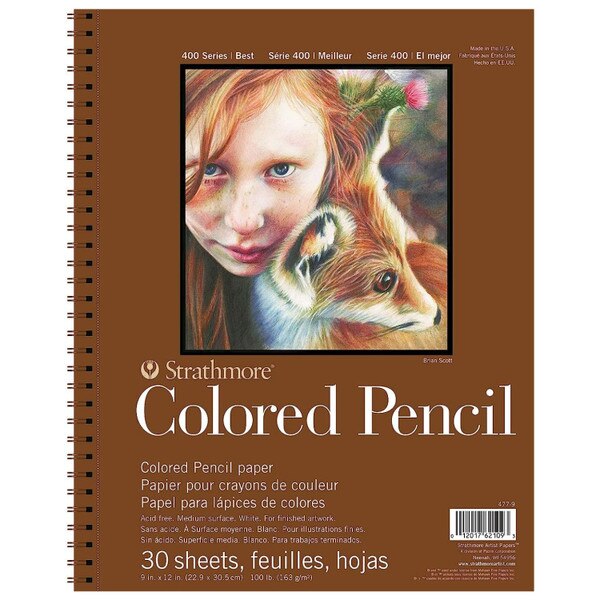 spiral bound colored pencil paper
